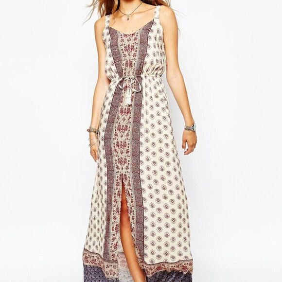 Pull&Bear Boho Thigh Split Maxi Dress - Picture 1 of 15